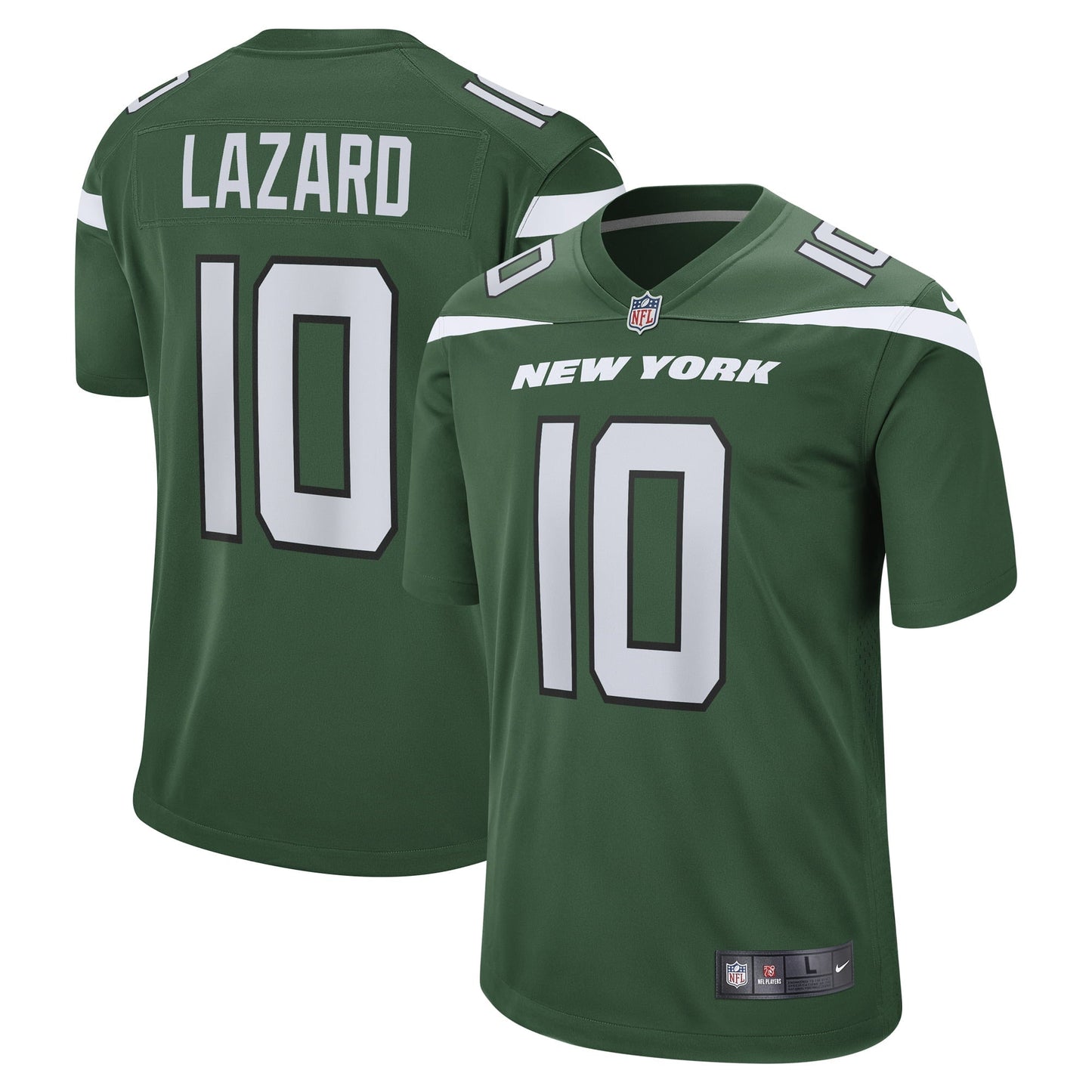 Men's Nike Allen Lazard Gotham Green New York Jets Game Player Jersey