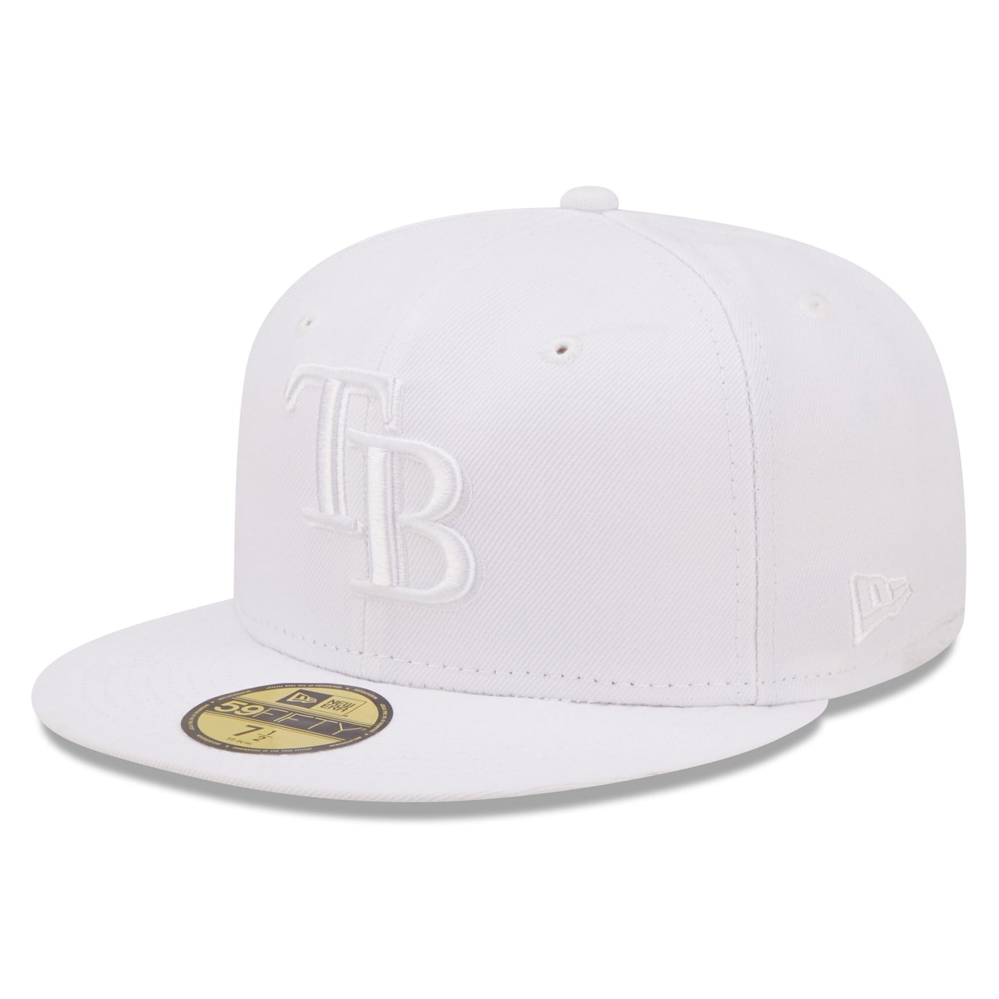 Tampa Bay Rays New Era White on White 59FIFTY Fitted Hat