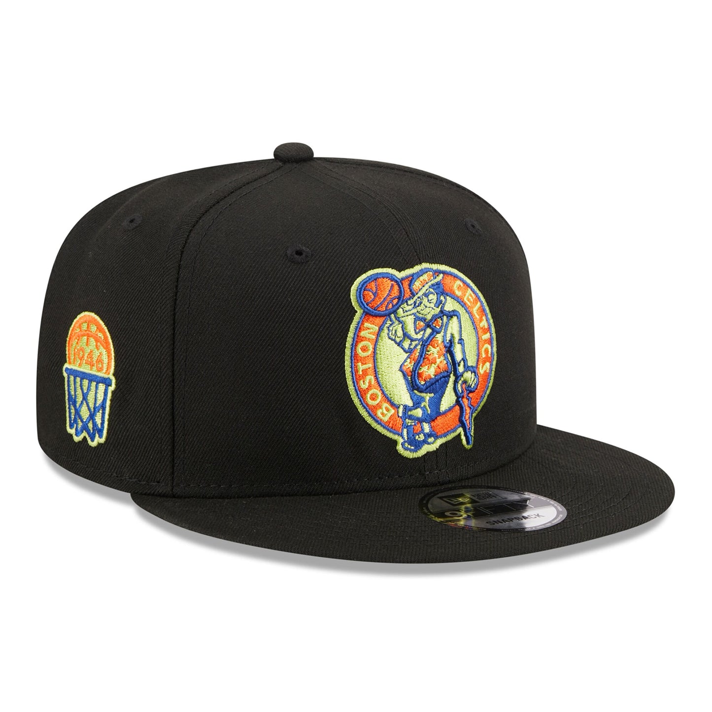 Boston Celtics New Era Neon Pop 9FIFTY Snapback Hat - Black