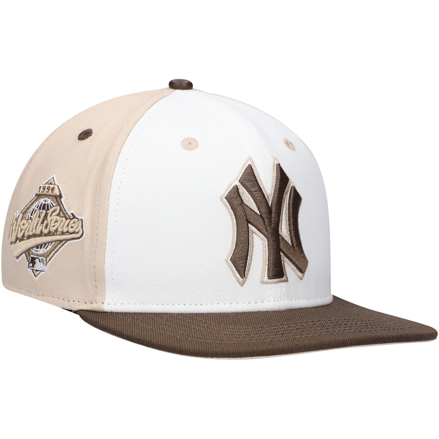 New York Yankees Pro Standard Chocolate Ice Cream Drip Snapback Hat - White/Brown