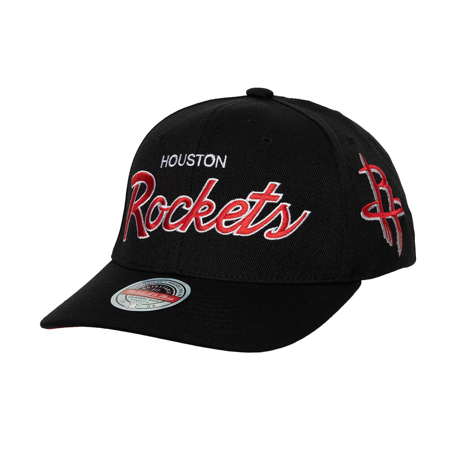 Houston Rockets Mitchell & Ness MVP Team Script 2.0 Stretch-Snapback Hat - Black