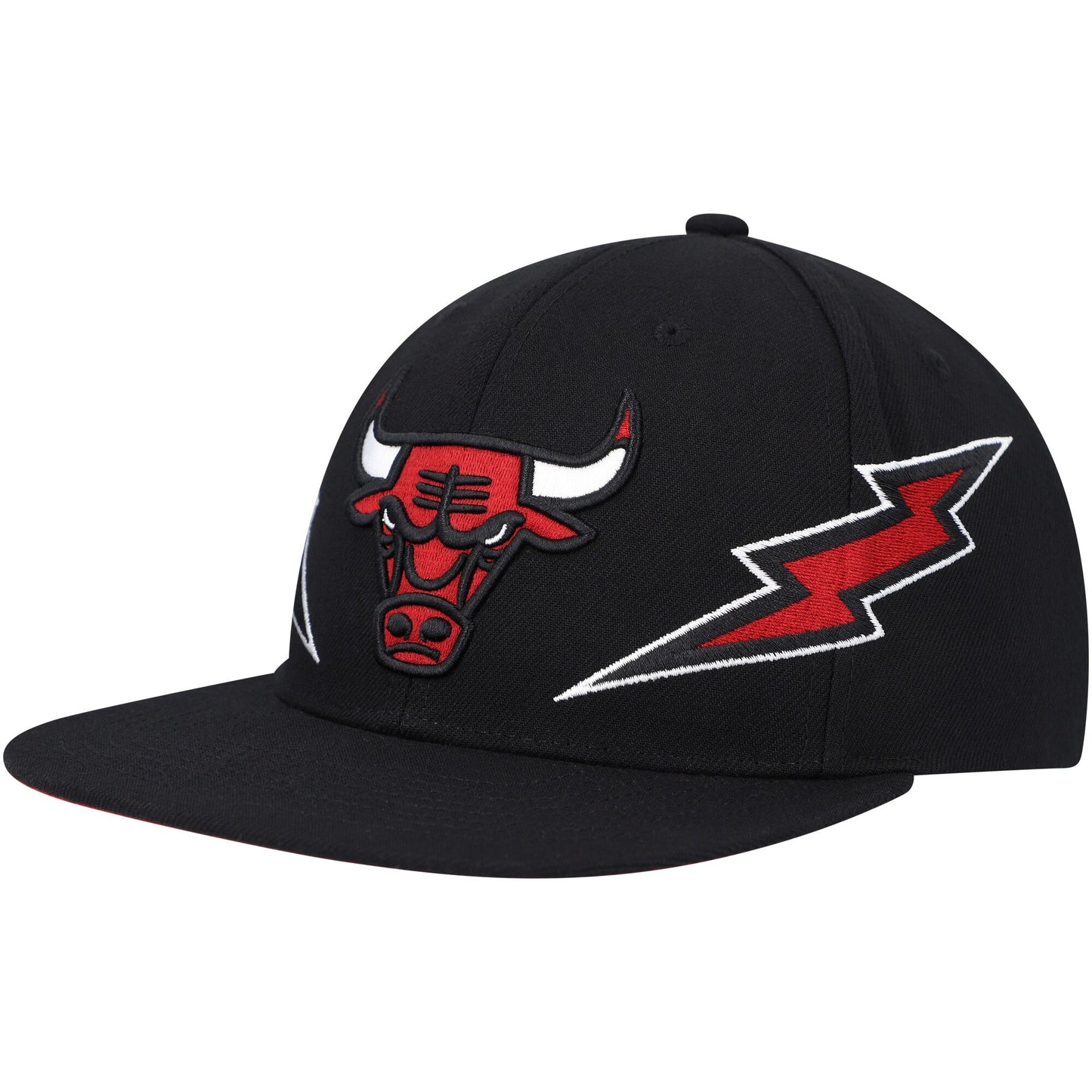 Chicago Bulls Mitchell & Ness Hardwood Classics Soul Double Trouble Lightning Snapback Hat - Black