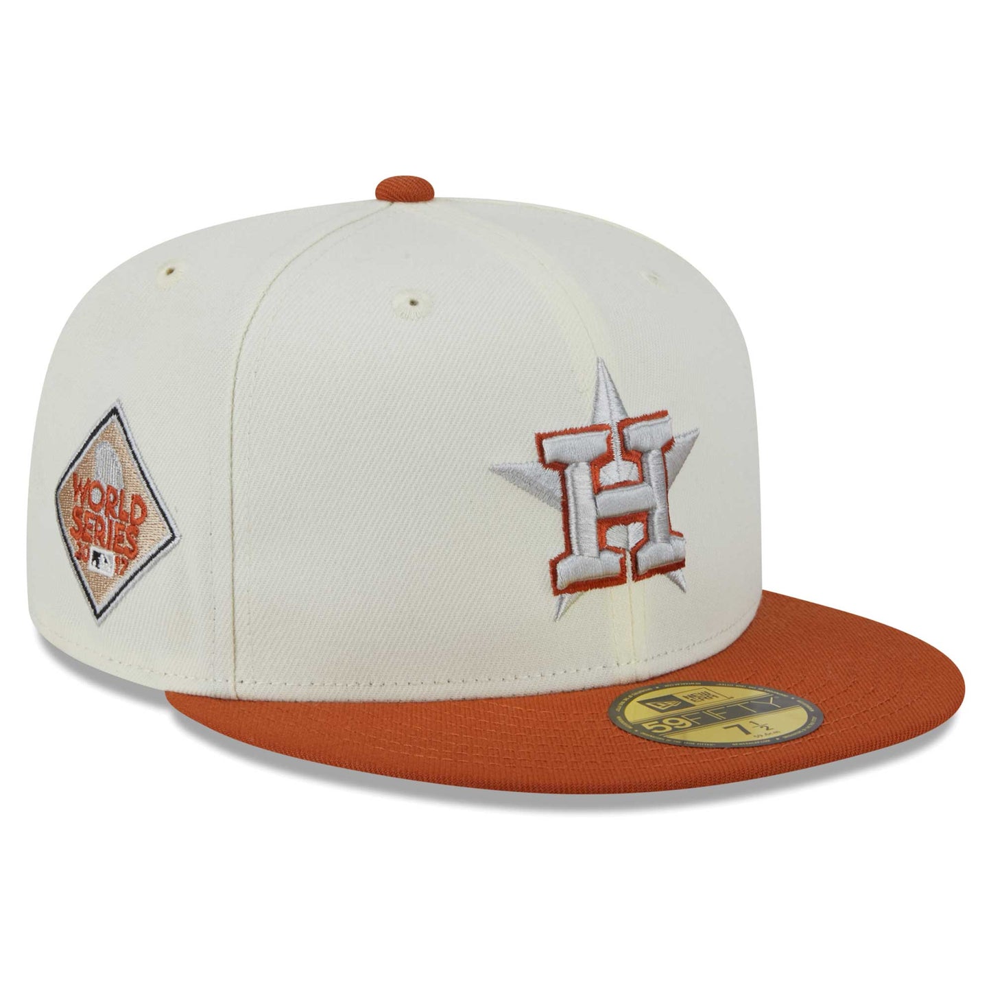 Houston Astros New Era 59FIFTY Fitted Hat - Cream/Orange