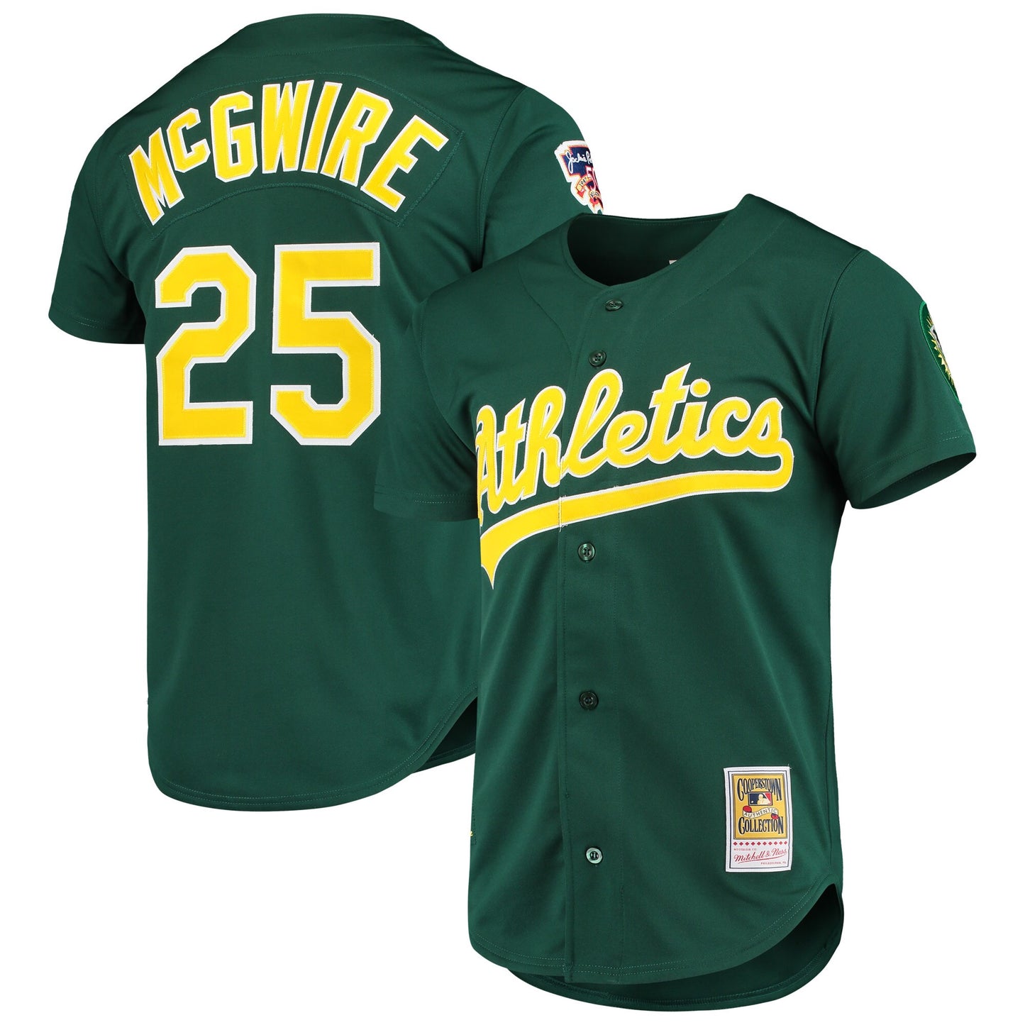 Mark McGwire Oakland Athletics Mitchell & Ness 1997 Cooperstown Collection Authentic Jersey - Green
