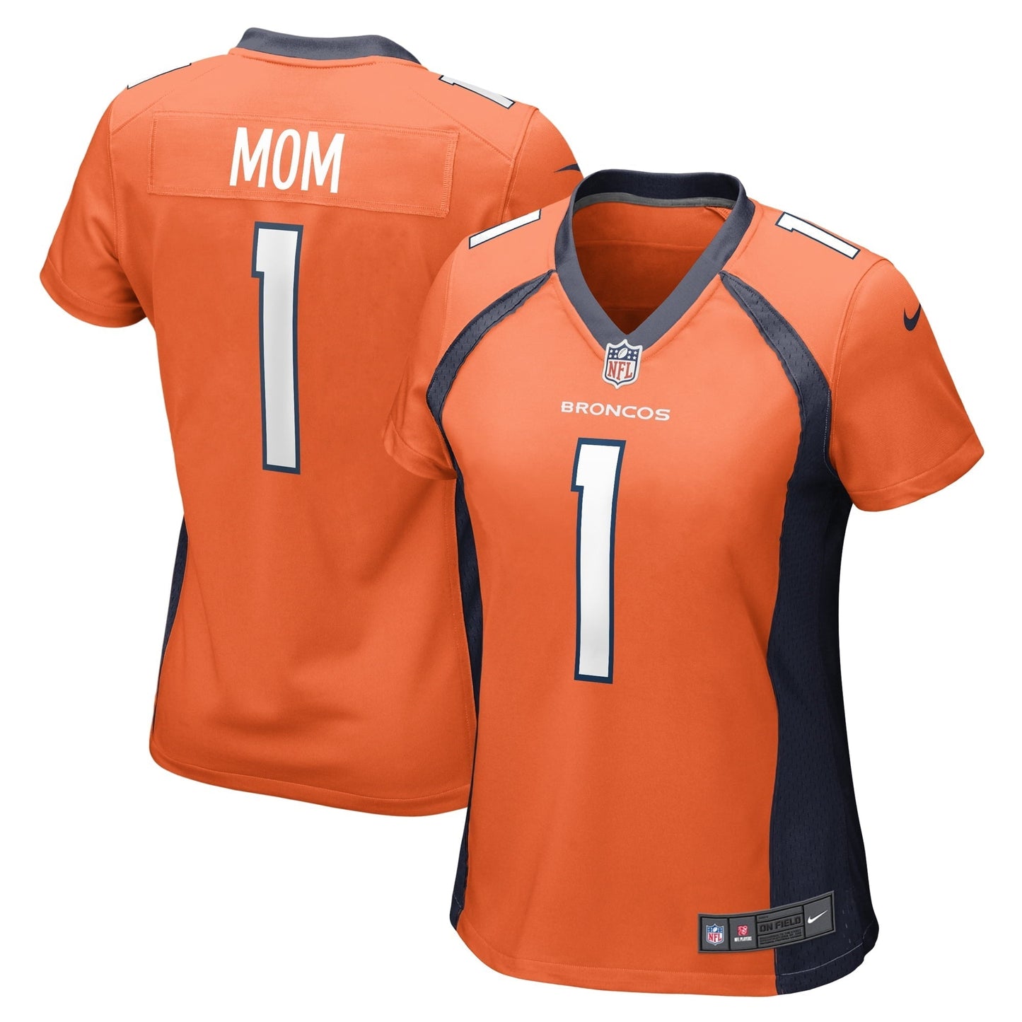Women's Nike Number 1 Mom Orange Denver Broncos Game Jersey