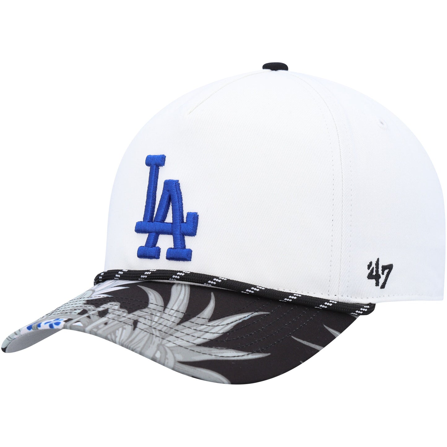 Los Angeles Dodgers '47 Dark Tropic Hitch Snapback Hat - White