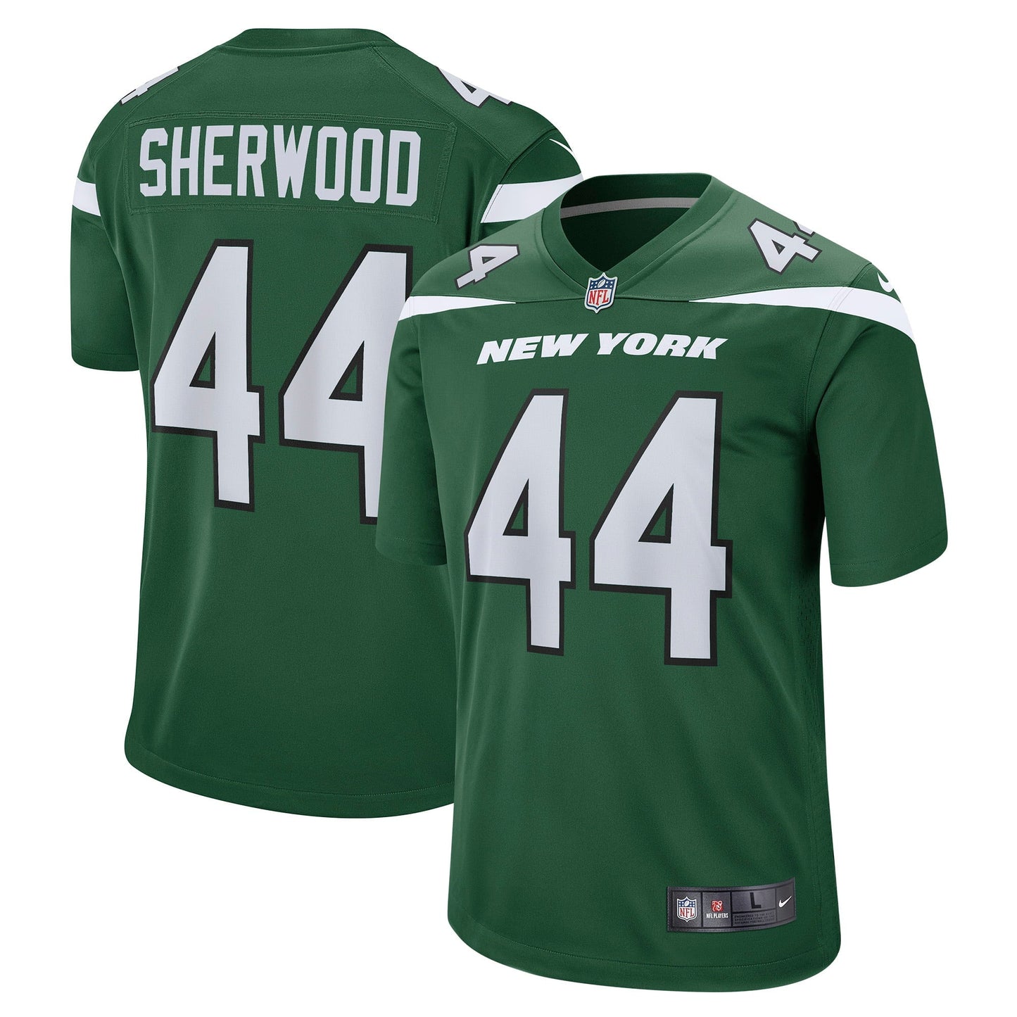 Men's Nike Jamien Sherwood Gotham Green New York Jets Game Jersey