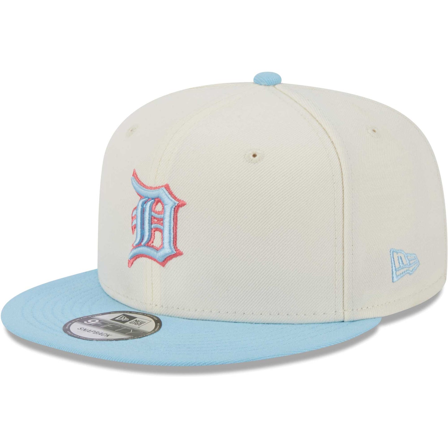 Detroit Tigers New Era Spring Basic Two-Tone 9FIFTY Snapback Hat - Cream/Light Blue