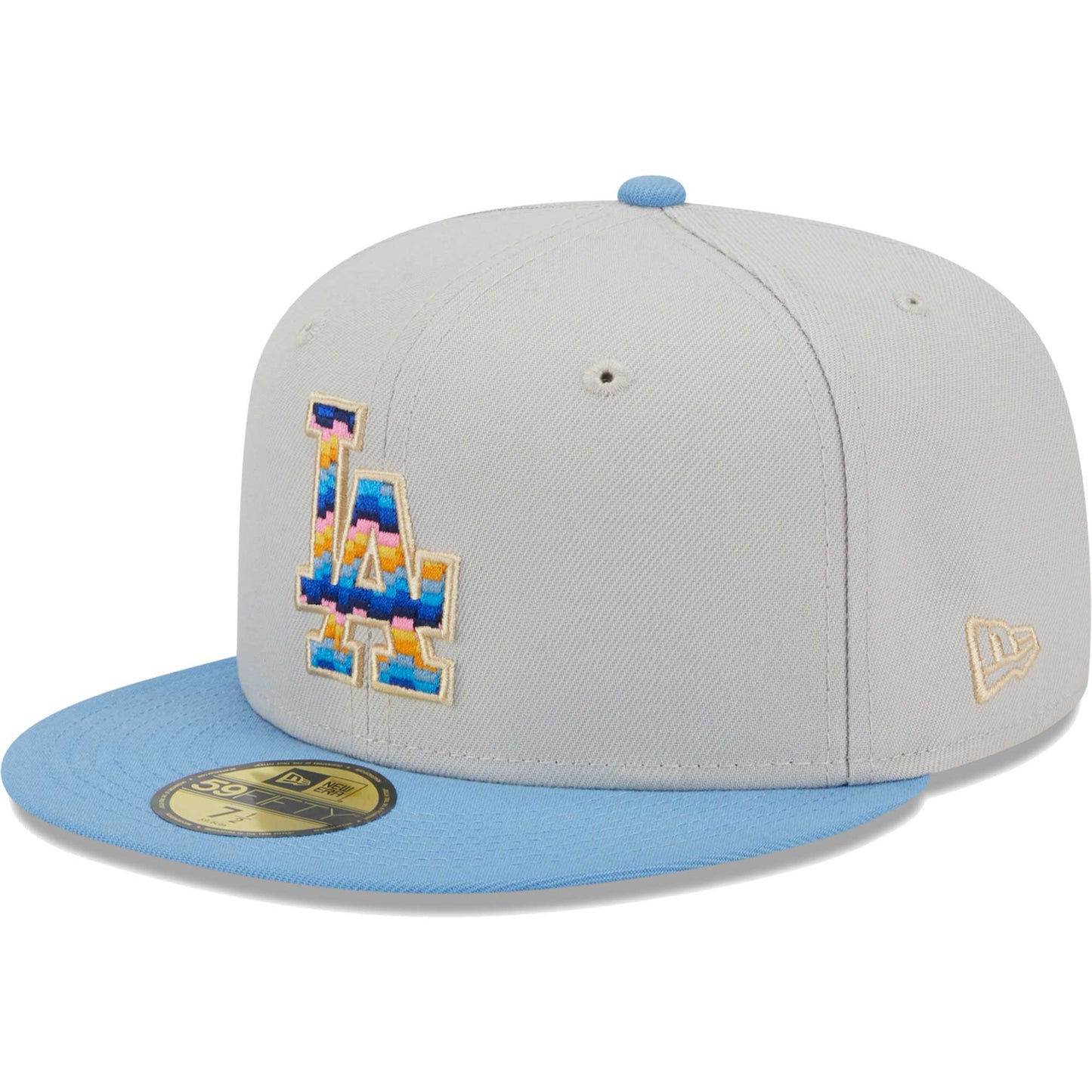 Los Angeles Dodgers New Era Beach Front 59FIFTY Fitted Hat - Natural