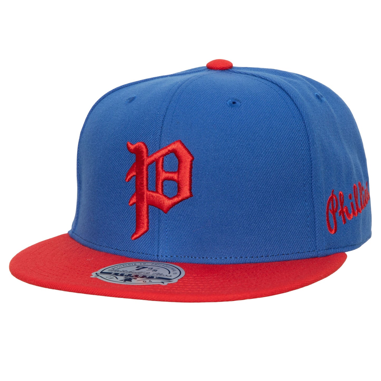 Philadelphia Phillies Mitchell & Ness Bases Loaded Fitted Hat - Royal/Red