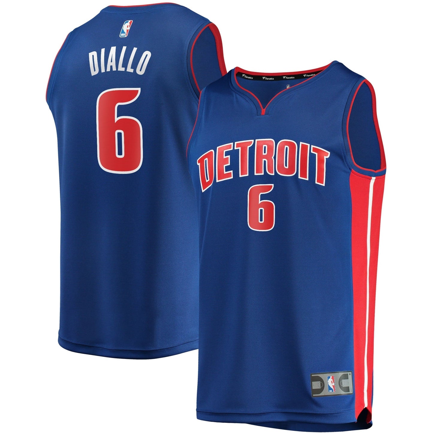Men's Fanatics Branded Hamidou Diallo Blue Detroit Pistons 2021/22 Fast Break Replica Jersey - Icon Edition