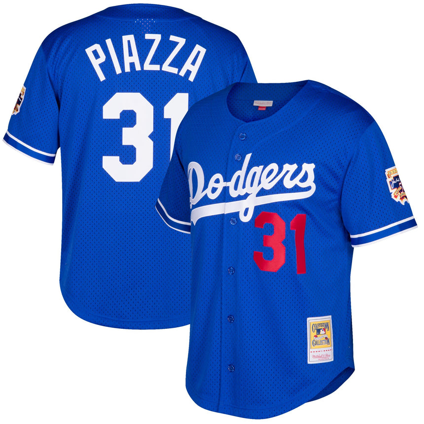 Youth Los Angeles Dodgers Mike Piazza Mitchell & Ness Blue Cooperstown Collection Batting Practice Jersey