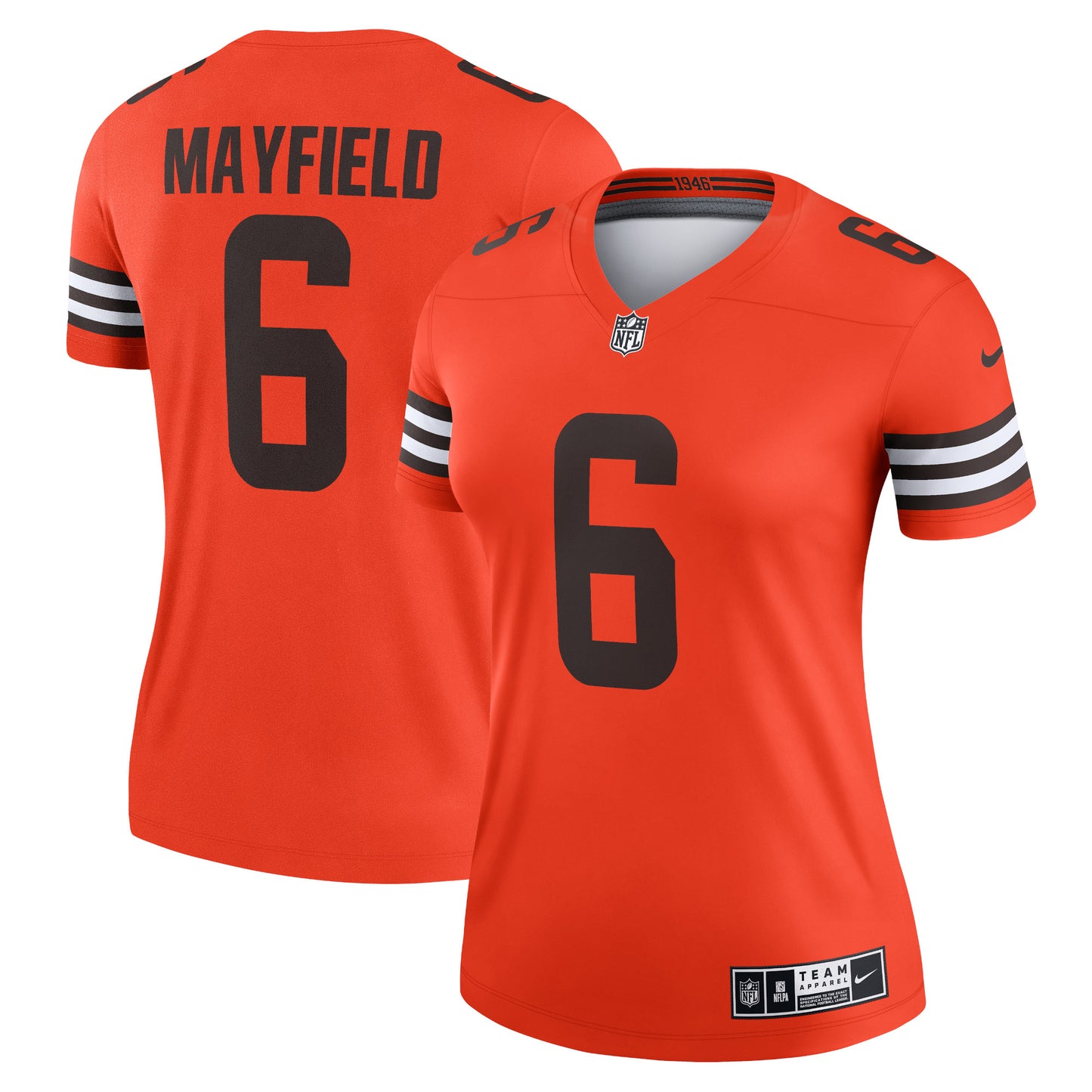 Baker Mayfield Cleveland Browns Nike Women's Inverted Legend Jersey - Orange
