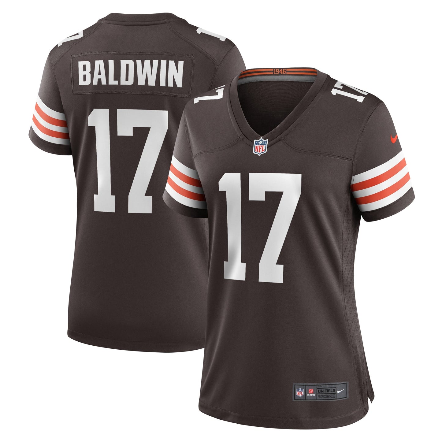 Women's Nike Daylen Baldwin Brown Cleveland Browns Game Player Jersey