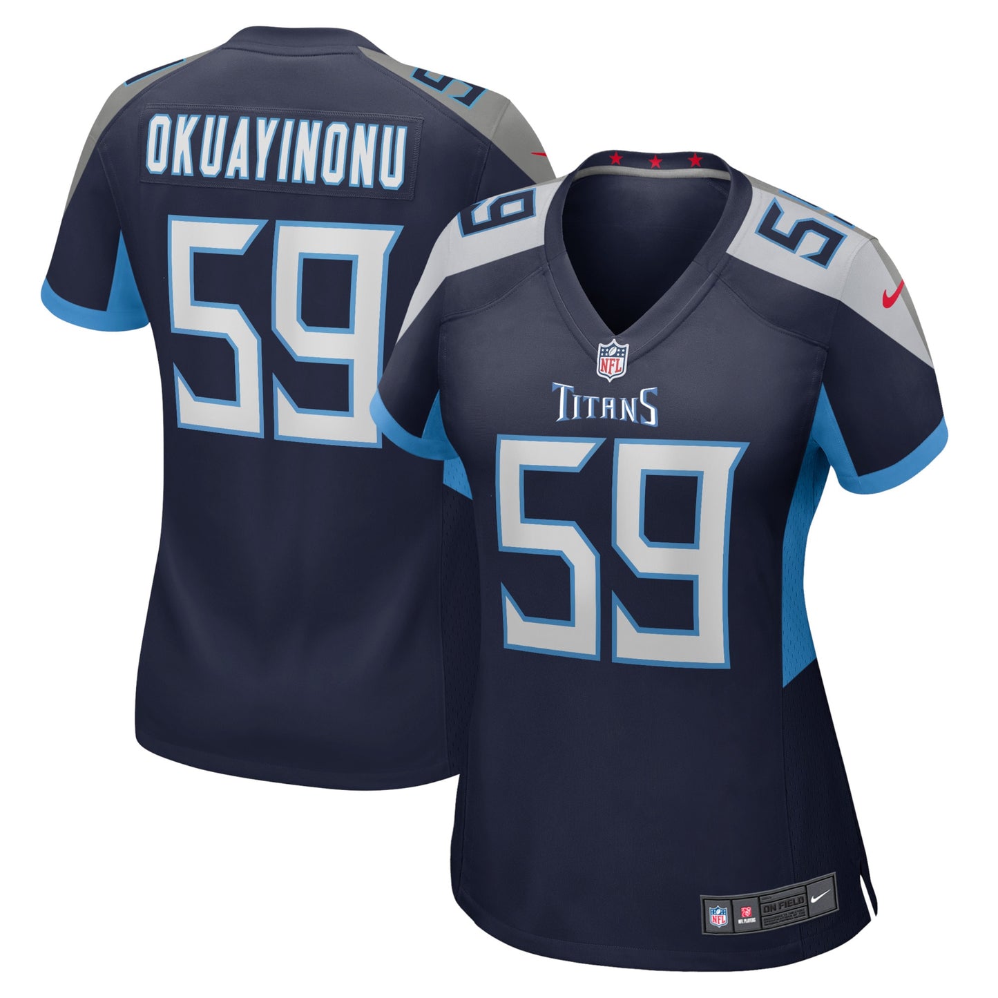 Sam Okuayinonu Tennessee Titans Nike Women's Home Game Player Jersey - Navy