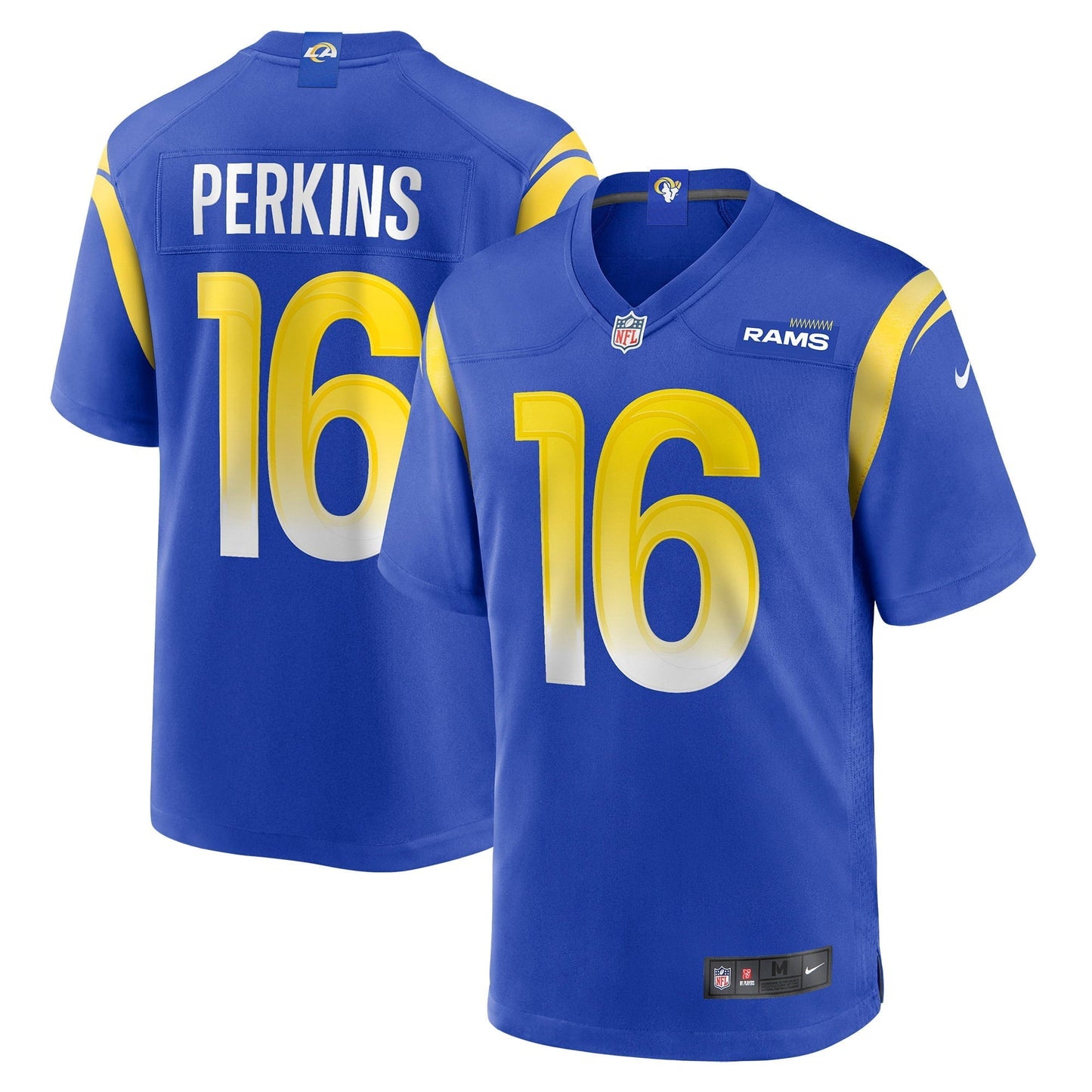 Men's Nike Bryce Perkins Royal Los Angeles Rams Game Player Jersey