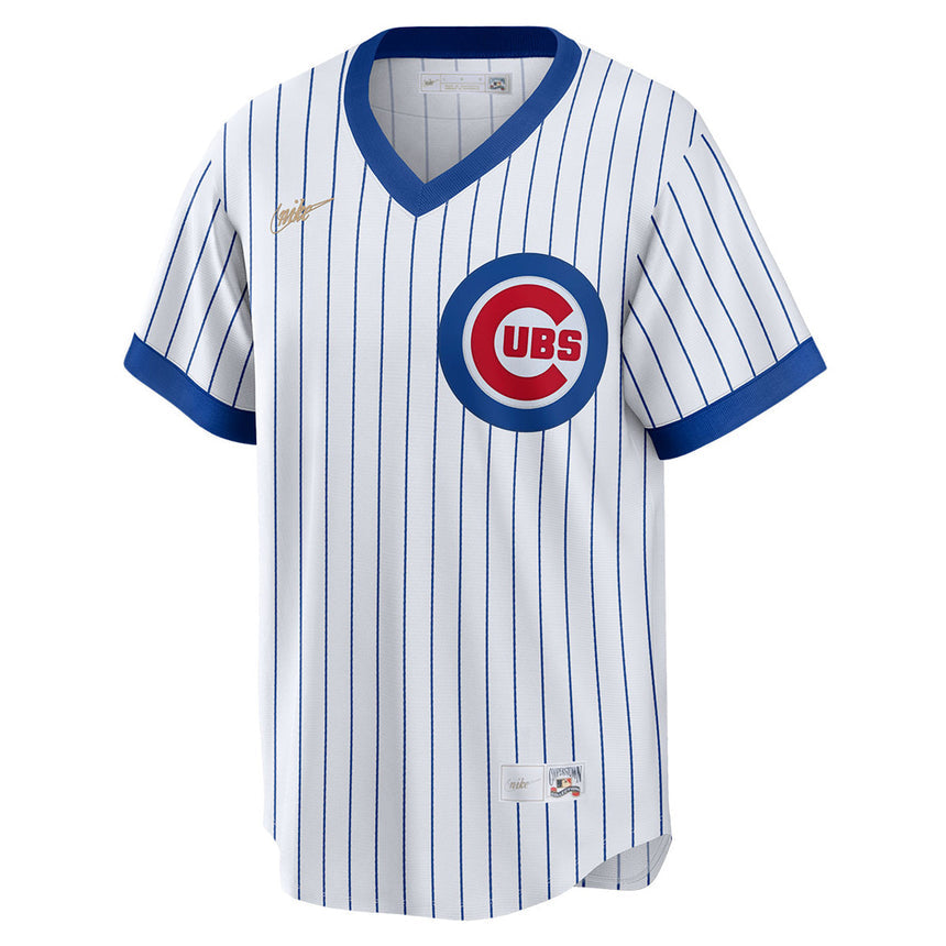 Men's Chicago Cubs Home White Cooperstown Replica Jersey by