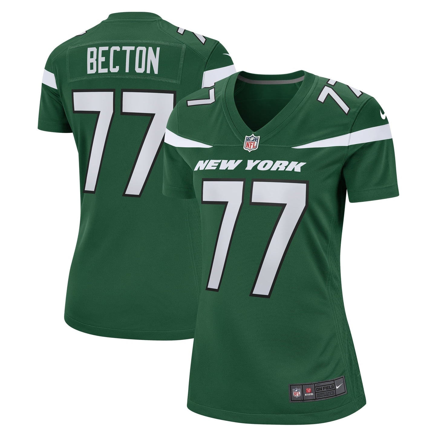 Women's Nike Mekhi Becton Gotham Green New York Jets Game Jersey