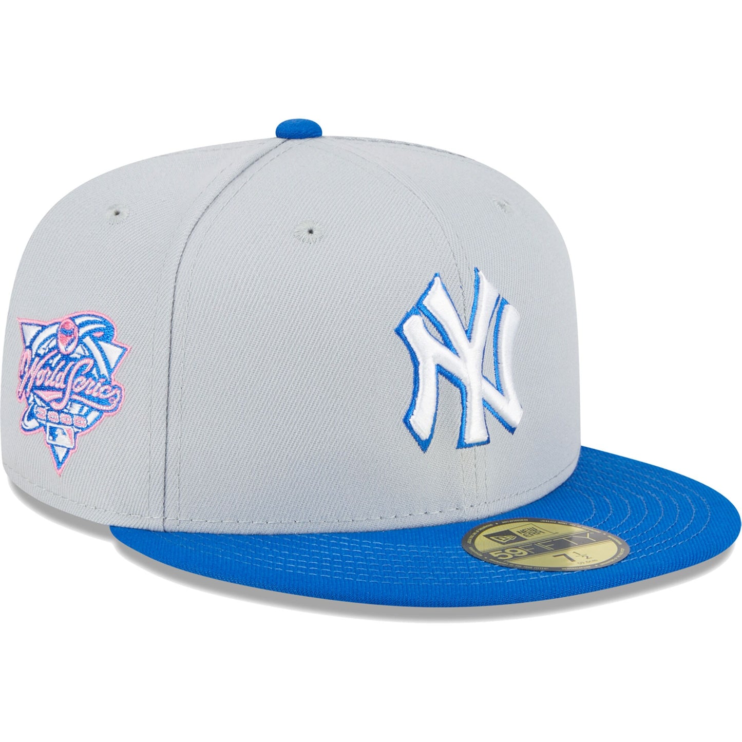 New York Yankees New Era Dolphin 59FIFTY Fitted Hat - Gray/Blue