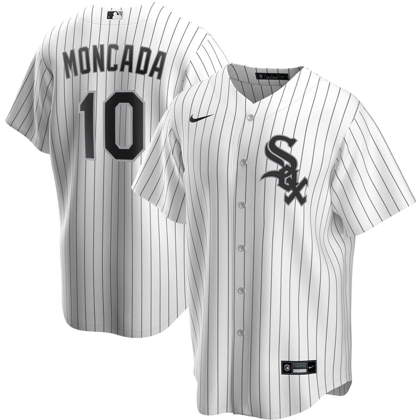 Men's Yoan Moncada Chicago White Sox White Home Replica Jersey