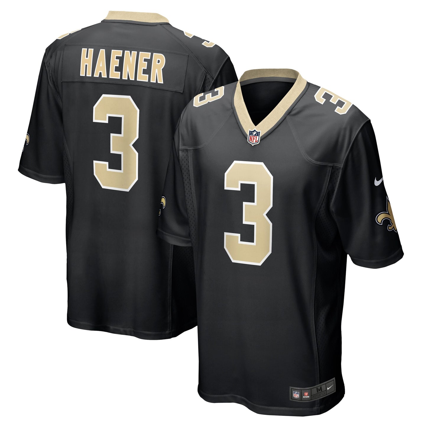 Jake Haener New Orleans Saints Nike Team Game Jersey - Black
