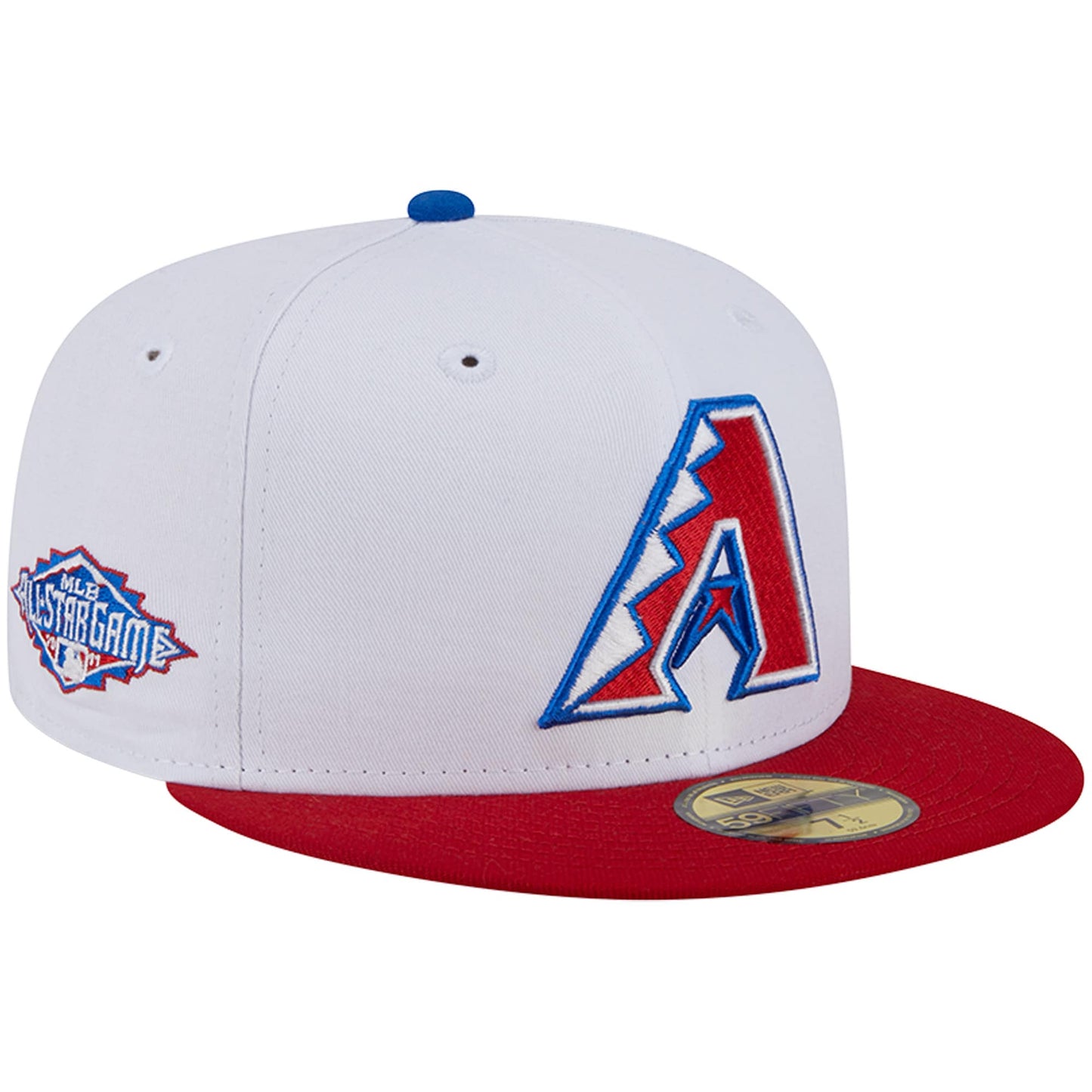 Arizona Diamondbacks New Era Undervisor 59FIFTY Fitted Hat - White/Red