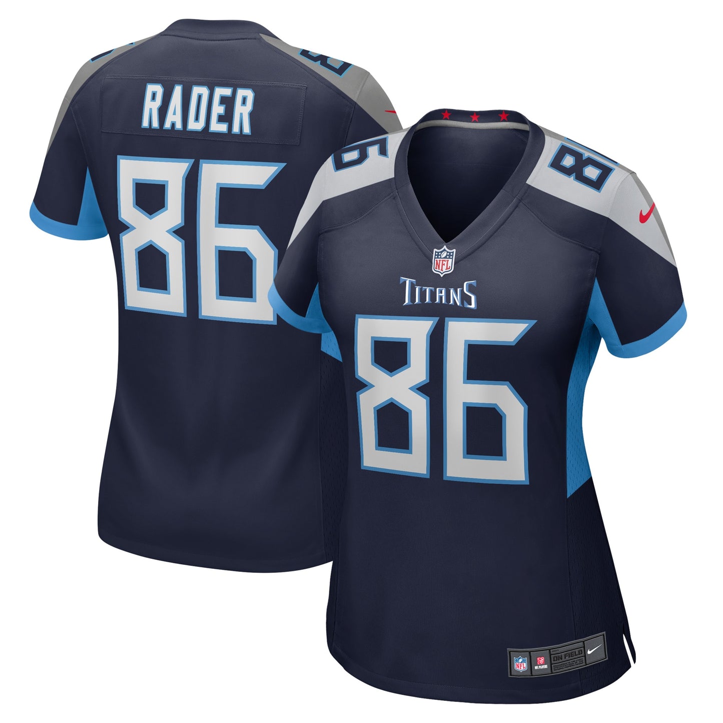 Kevin Rader Tennessee Titans Nike Women's Game Player Jersey - Navy