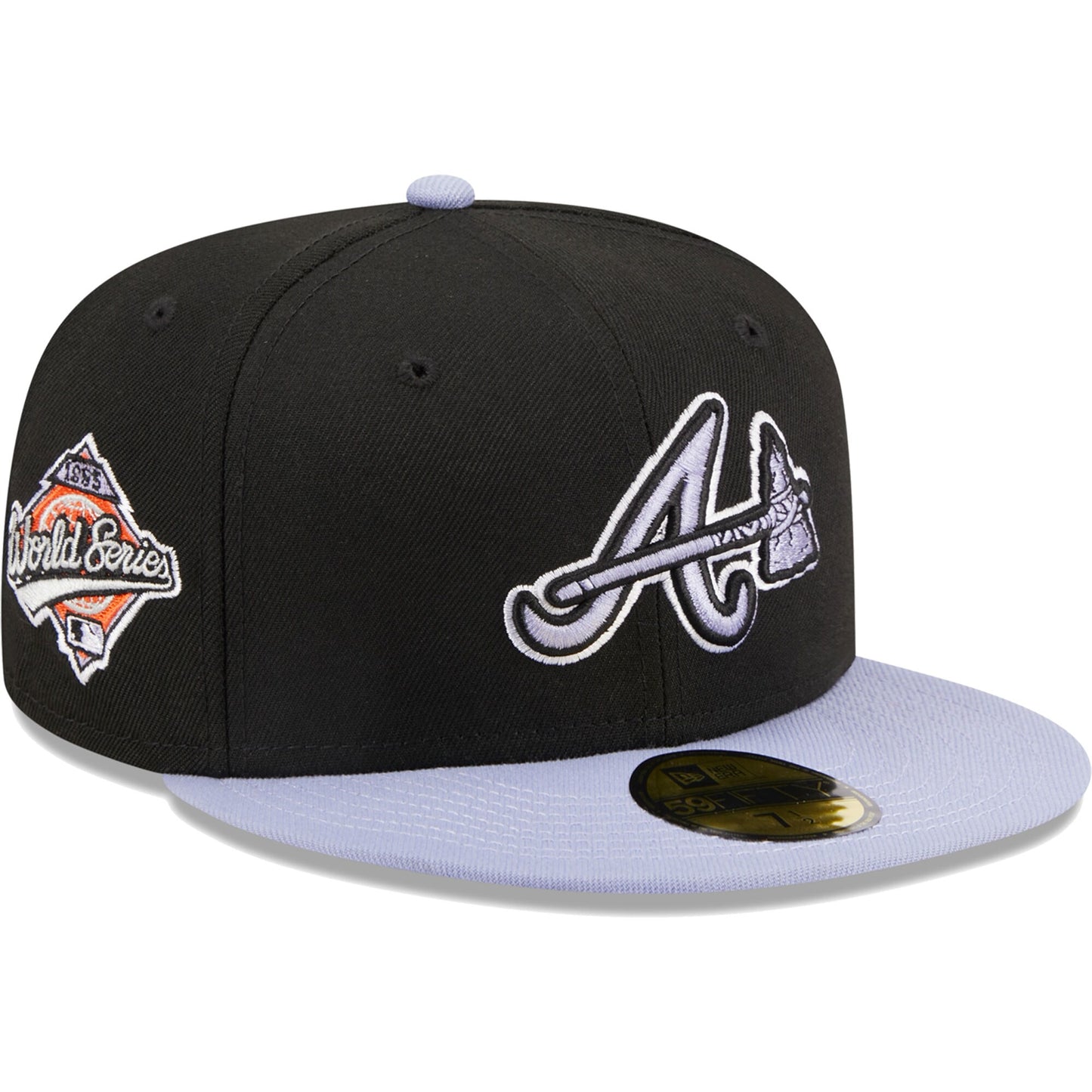 Atlanta Braves New Era Side Patch 59FIFTY Fitted Hat - Black