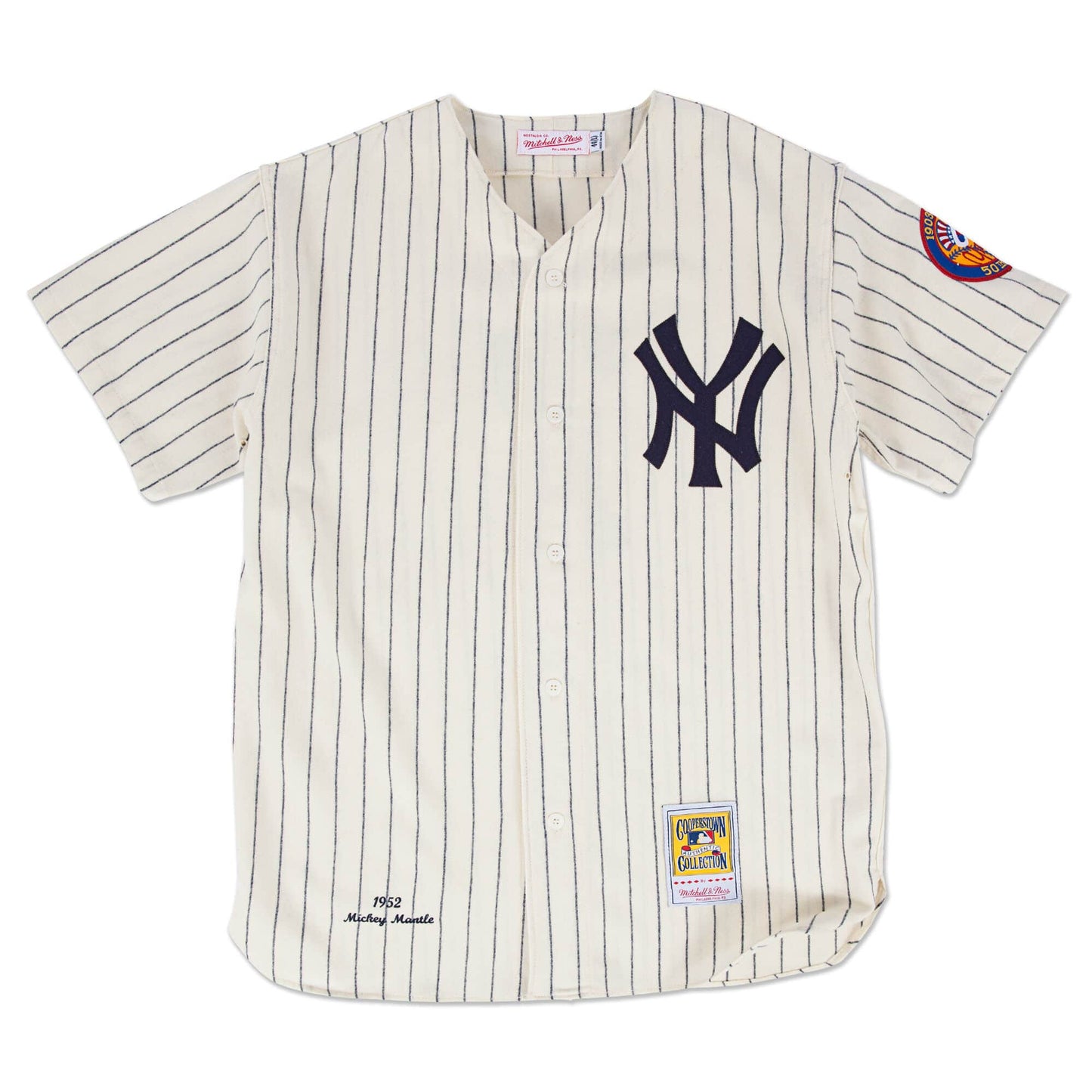 Authentic Jersey New York Yankees Home 1952 Mickey Mantle