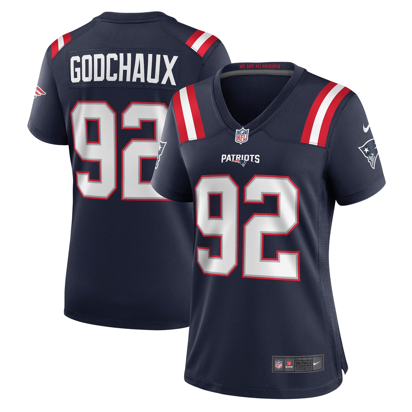 Davon Godchaux New England Patriots Nike Women's Game Jersey - Navy