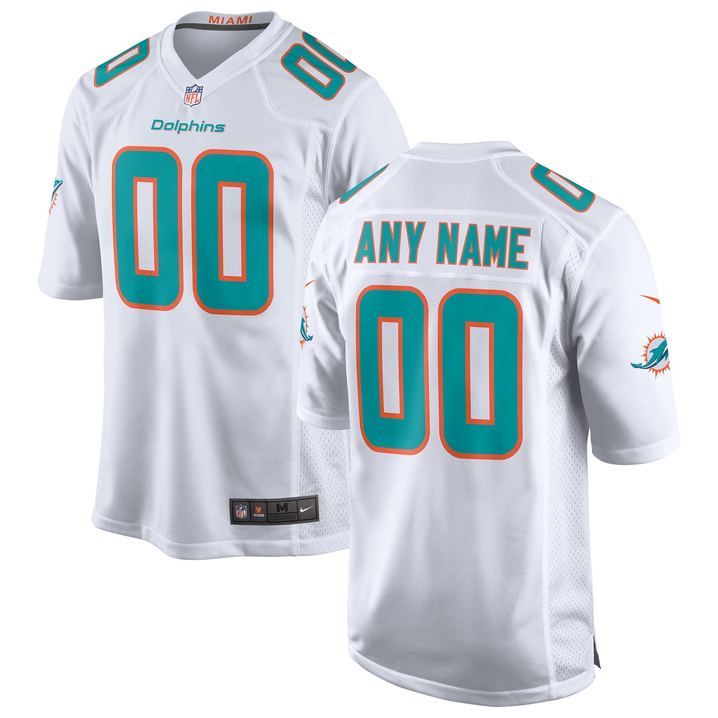 Miami Dolphins Nike Custom Game Jersey - White