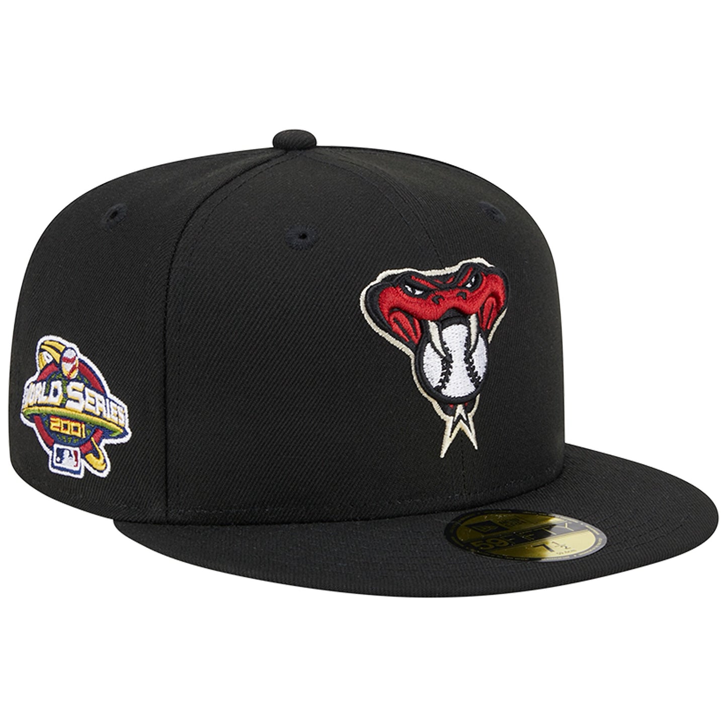 Arizona Diamondbacks New Era Alternate Logo 2001 World Series Team Color 59FIFTY Fitted Hat - Black