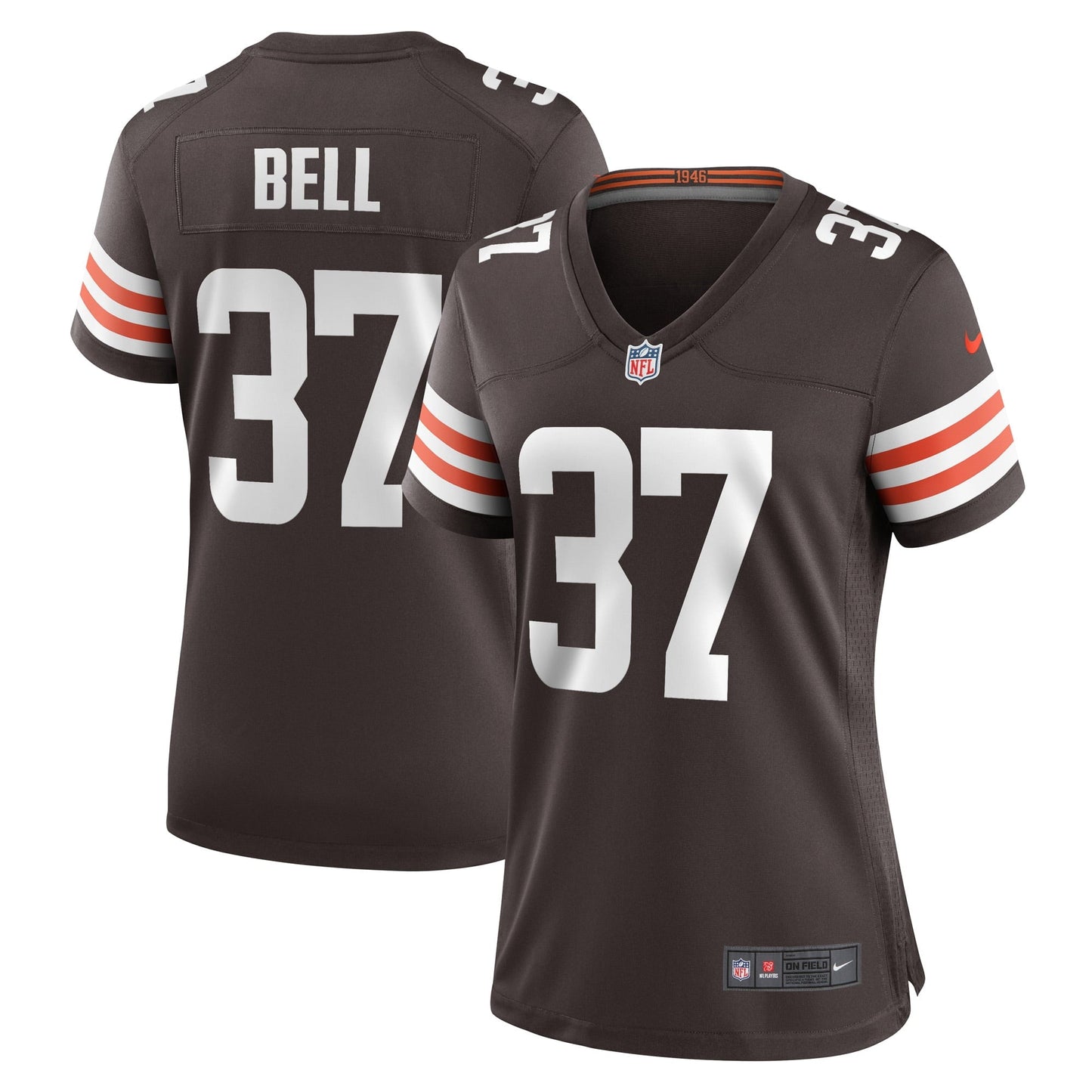 Women's Nike D'Anthony Bell Brown Cleveland Browns Game Player Jersey