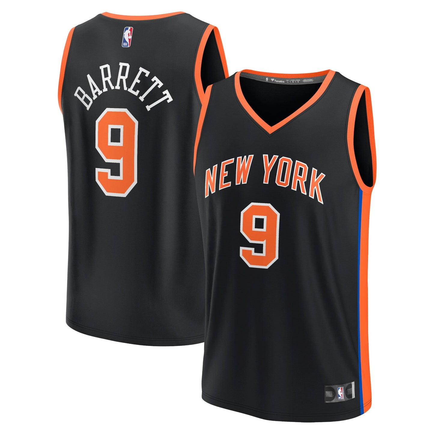 RJ Barrett New York Knicks Fanatics Branded 2022/23 Fastbreak Jersey - City Edition - Black