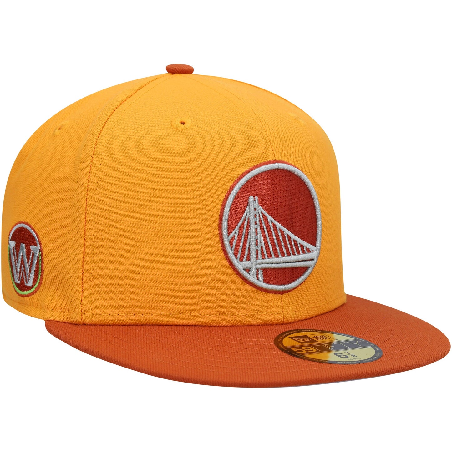 Golden State Warriors New Era 59FIFTY Fitted Hat - Gold/Rust