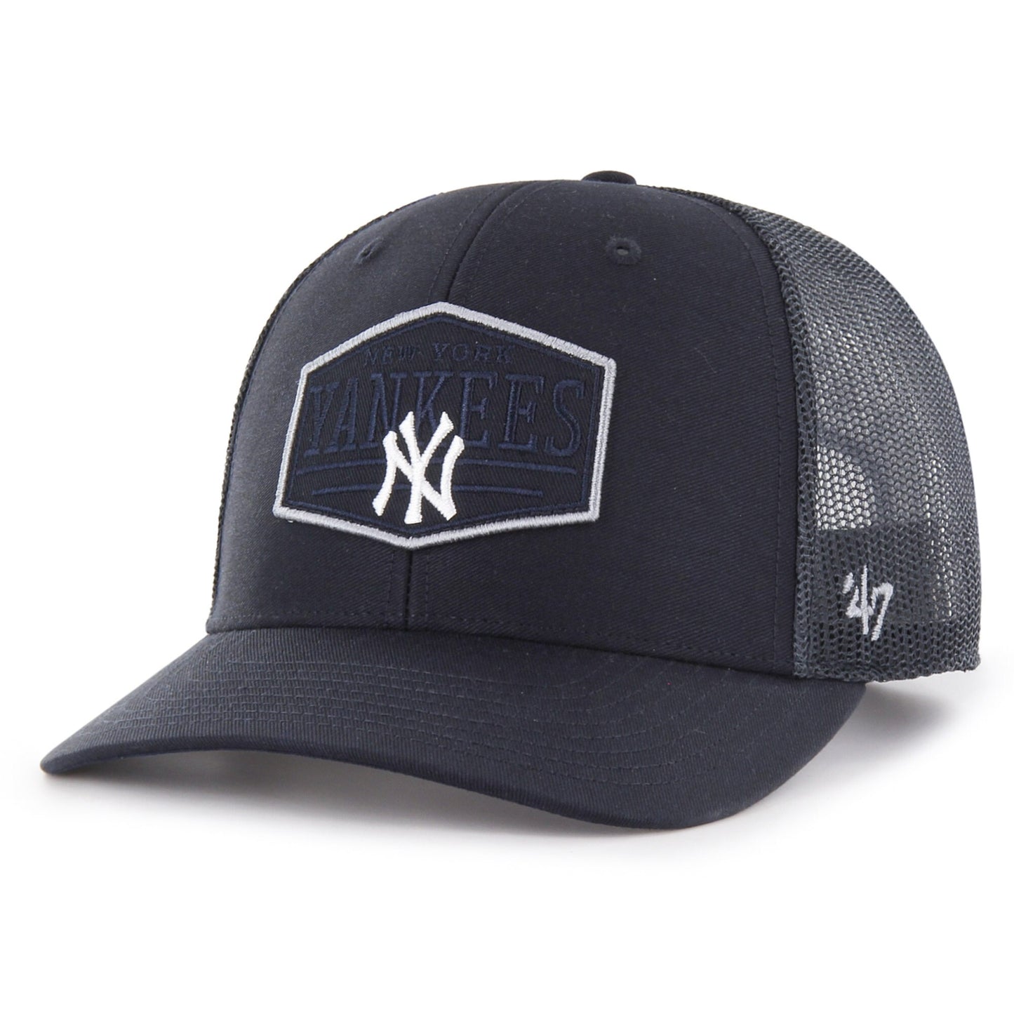 New York Yankees '47 Ridgeline Tonal Patch Trucker Adjustable Hat - Navy