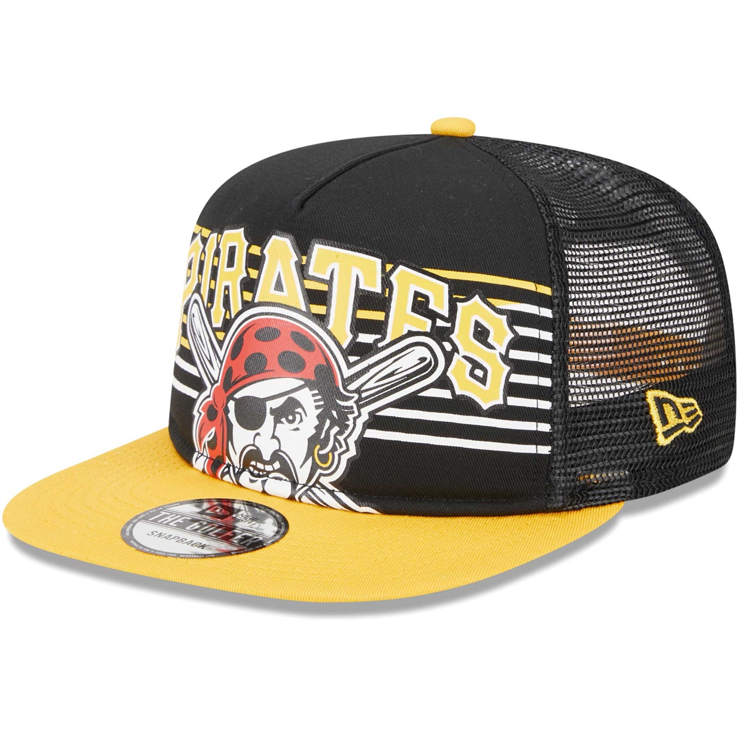 Pittsburgh Pirates New Era Speed Golfer Trucker Snapback Hat - Black