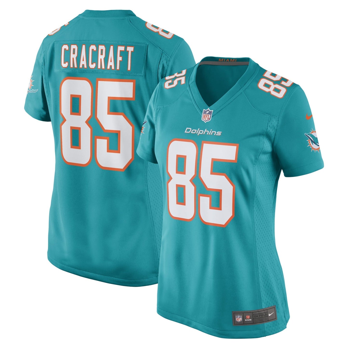 Women's Nike River Cracraft Aqua Miami Dolphins Game Player Jersey