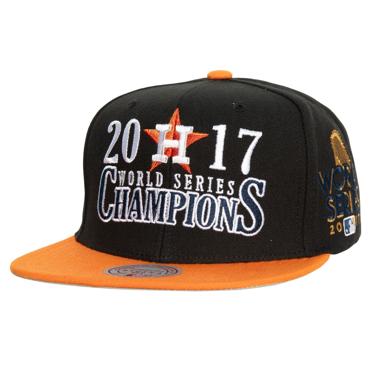 Houston Astros Mitchell & Ness World Series Champs Snapback Hat - Black