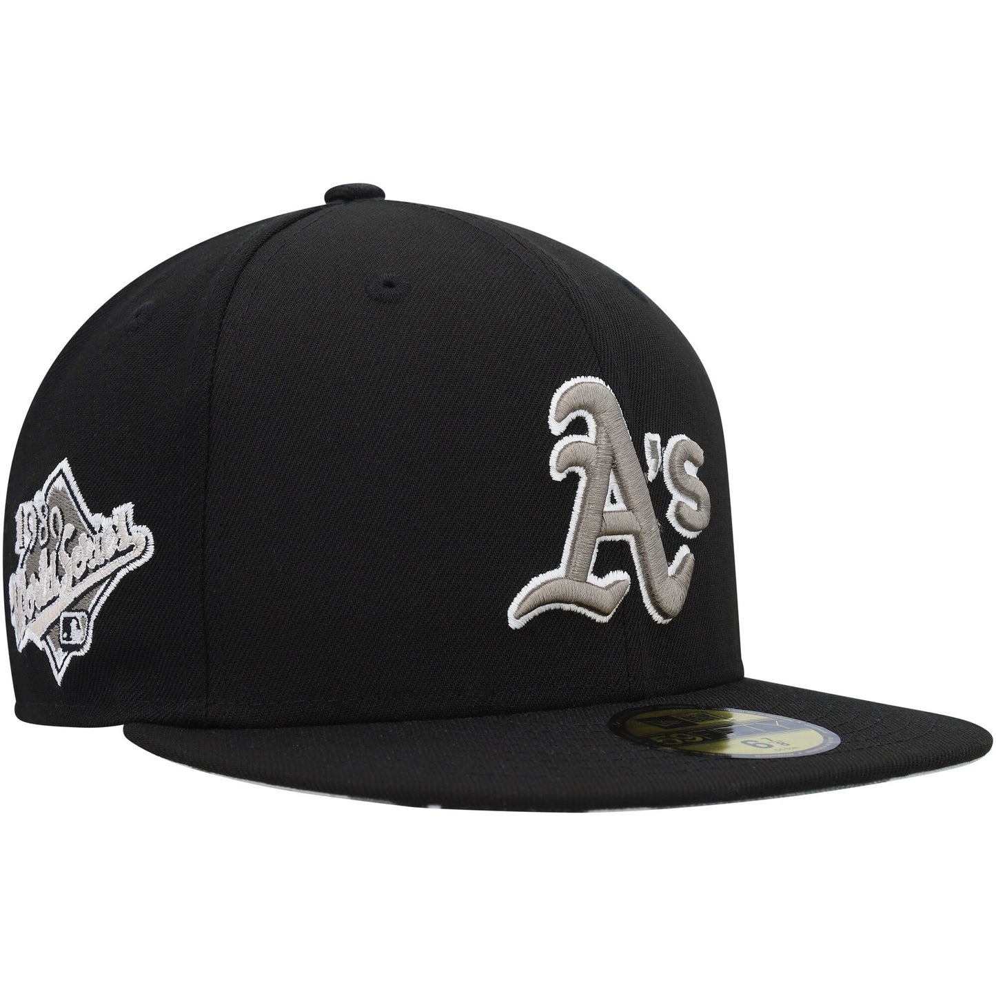 Oakland Athletics New Era Chrome Camo Undervisor 59FIFTY Fitted Hat - Black