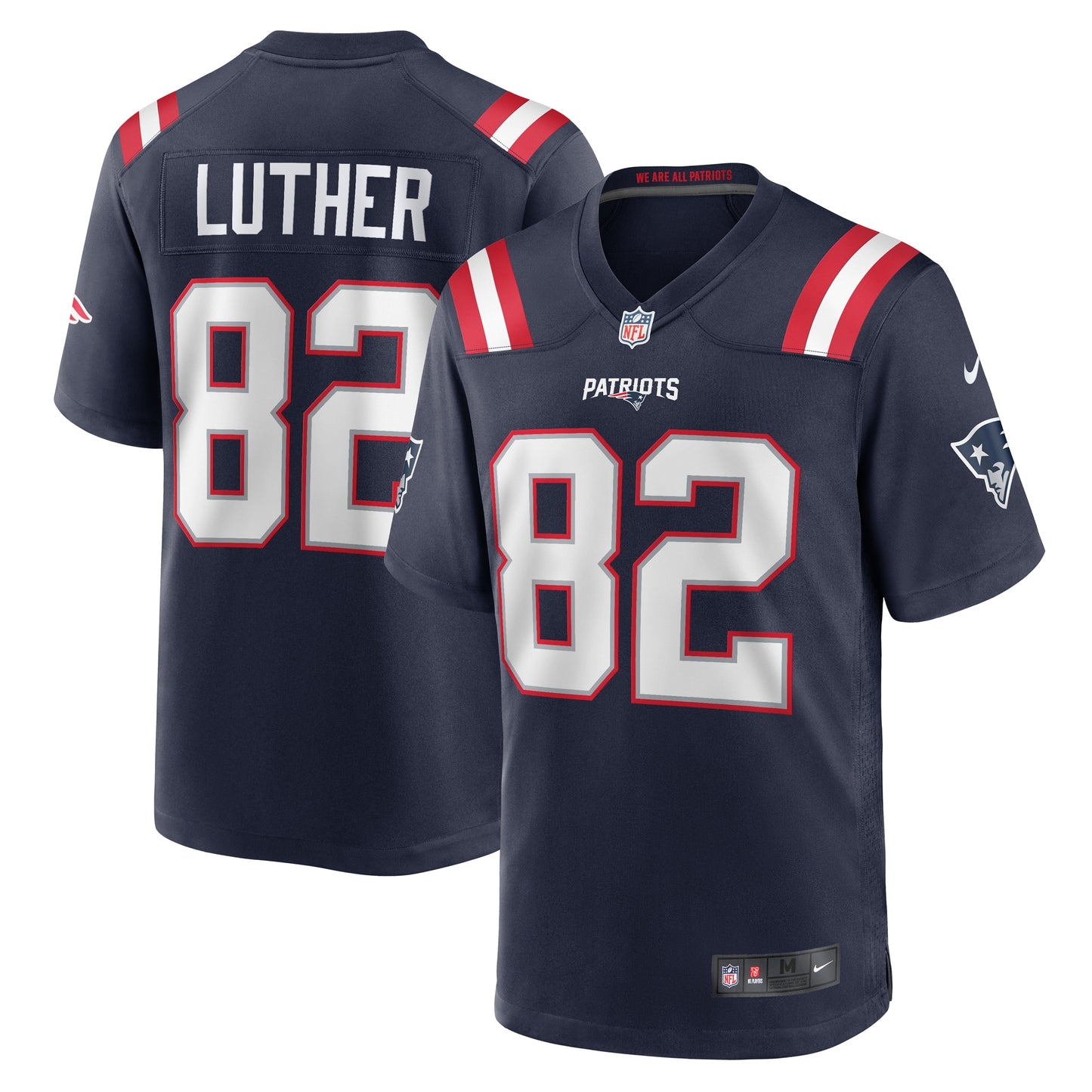 T.J. Luther New England Patriots Nike Team Game Jersey - Navy