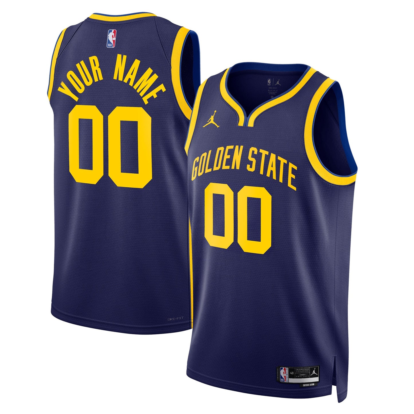 Golden State Warriors Jordans Brand Unisex 2022/23 Swingman Custom Jersey - Statement Edition - Blue