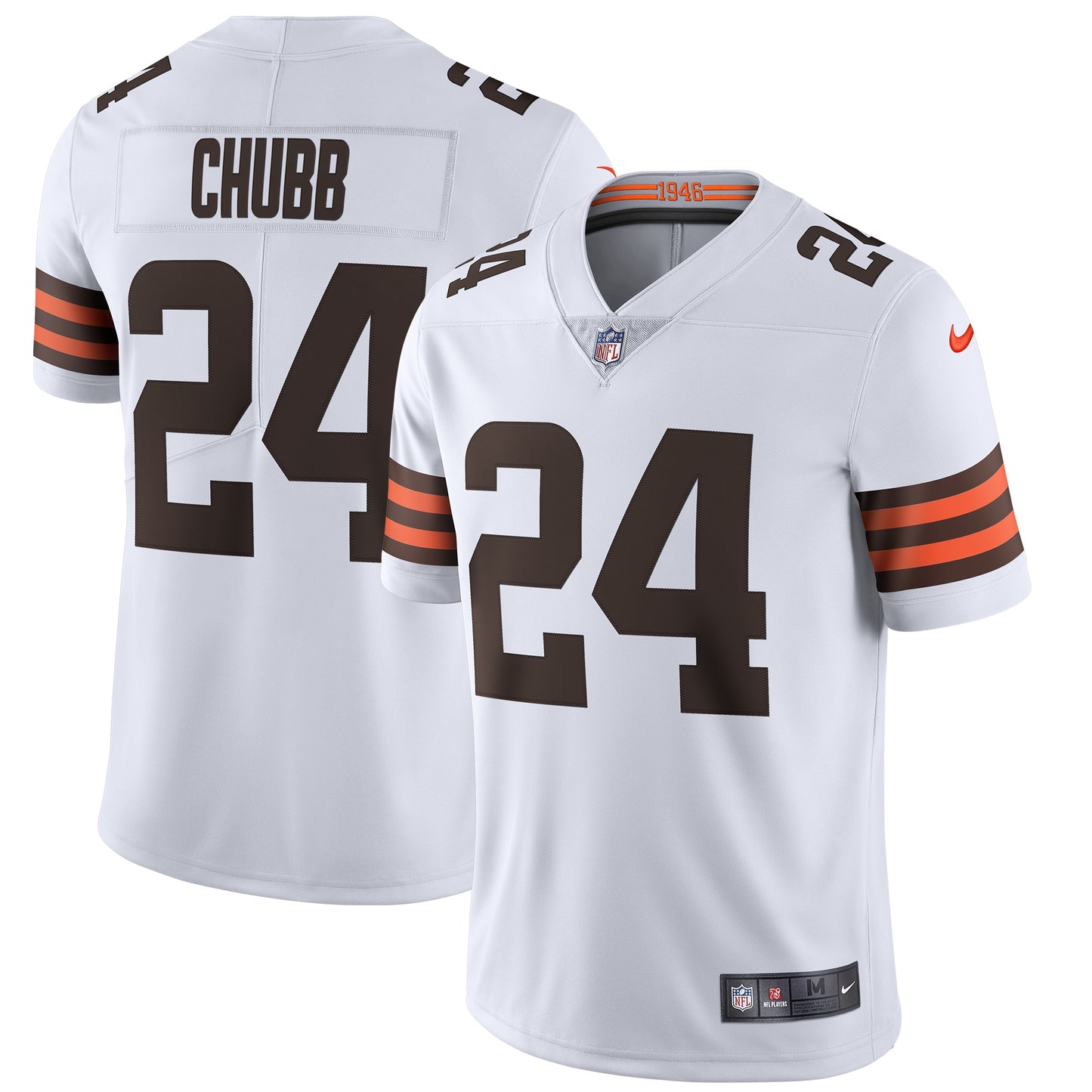 Nick Chubb Cleveland Browns Nike Vapor Limited Jersey - White
