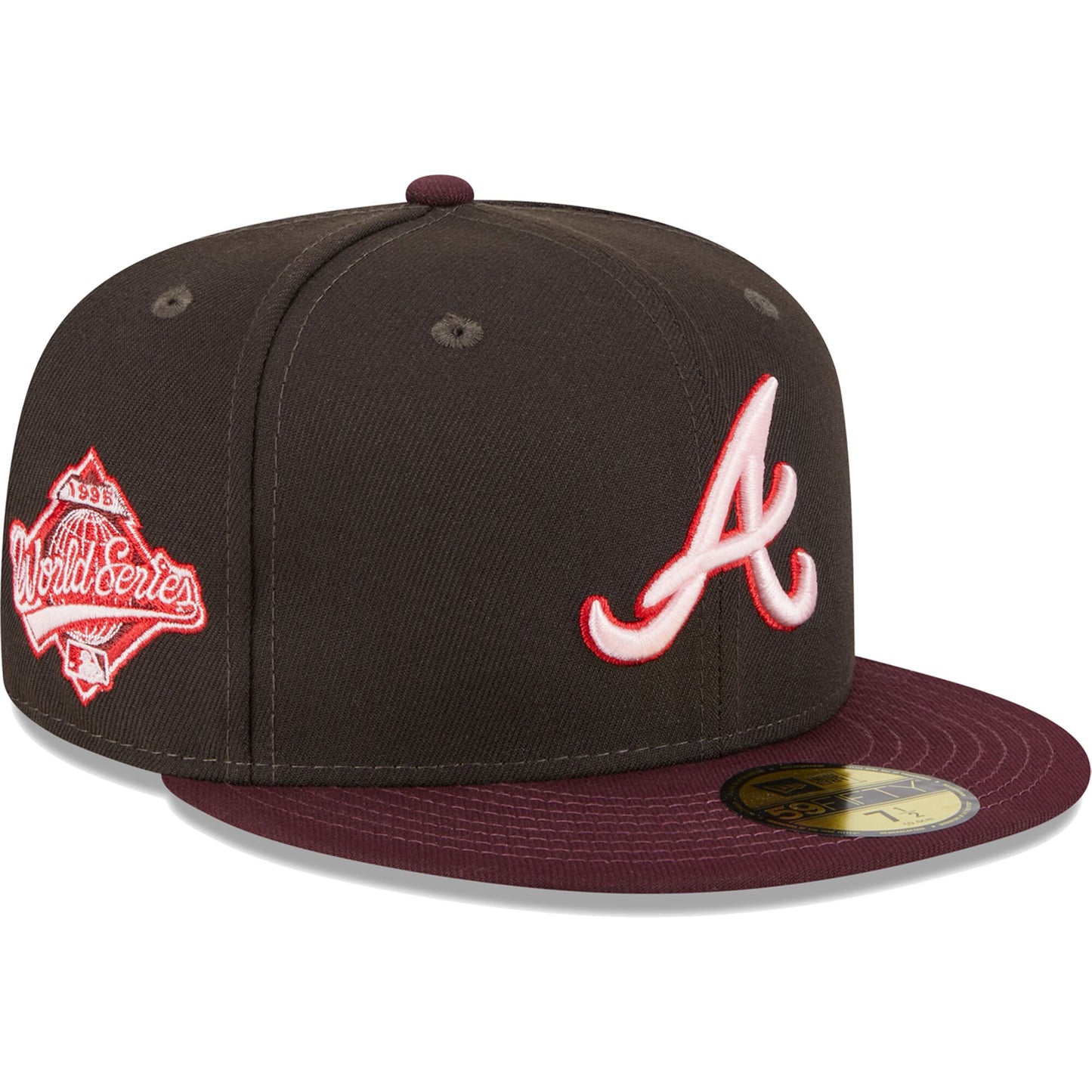 Atlanta Braves New Era Chocolate Strawberry 59FIFTY Fitted Hat - Brown/Maroon