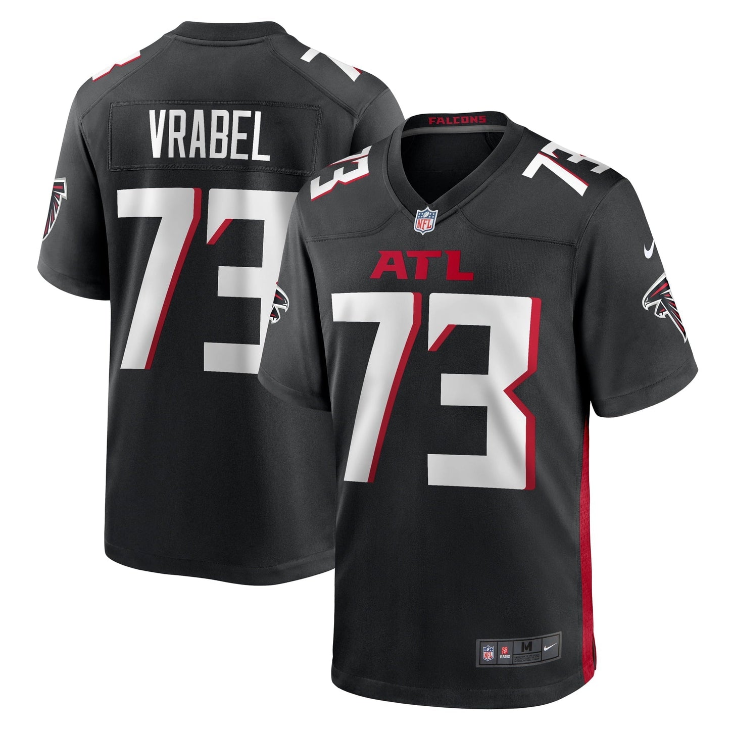Men's Nike Tyler Vrabel Black Atlanta Falcons Player Game Jersey
