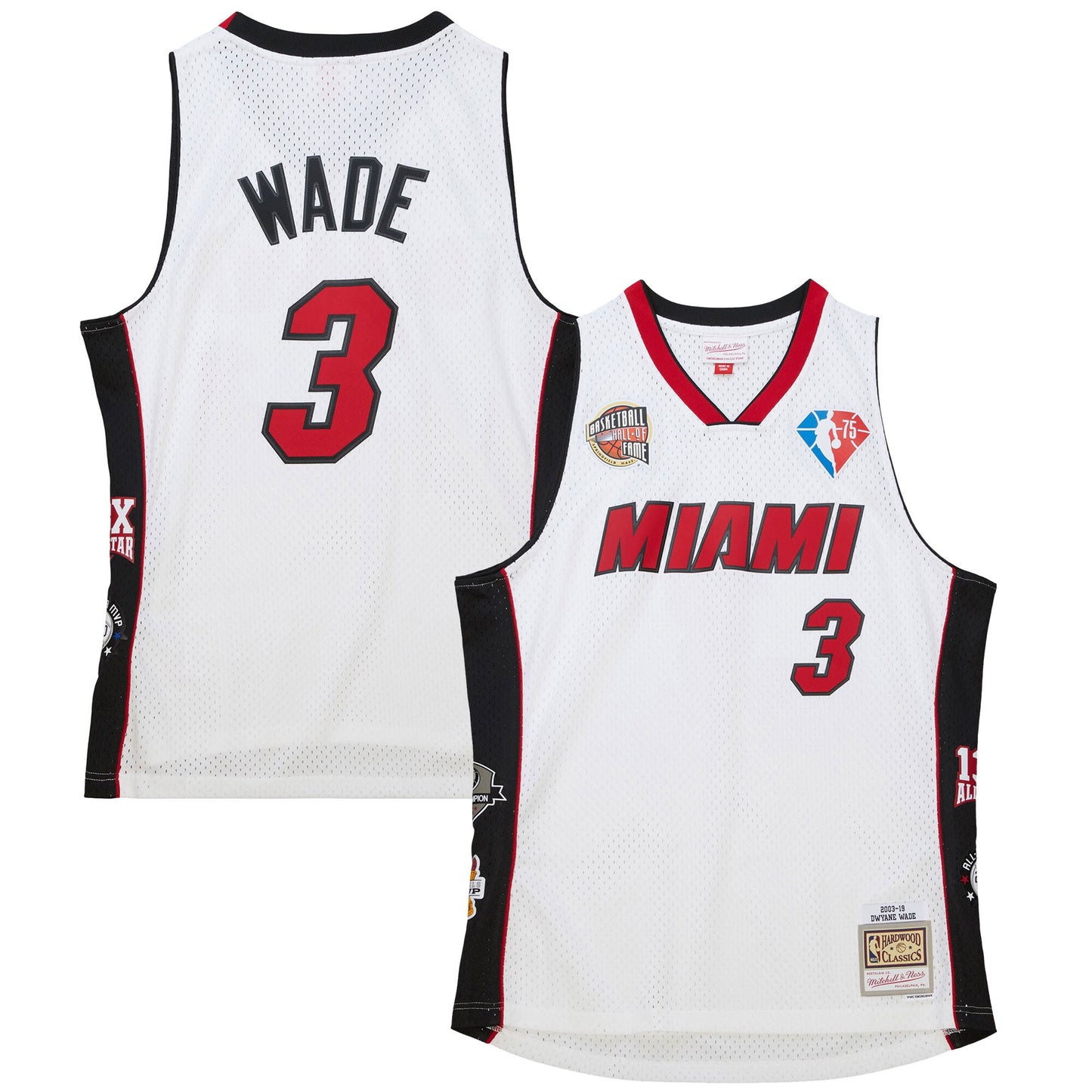 Dwyane Wade Miami Heat Mitchell & Ness Unisex Hall of Fame Class of 2023 Throwback Swingman Jersey - White