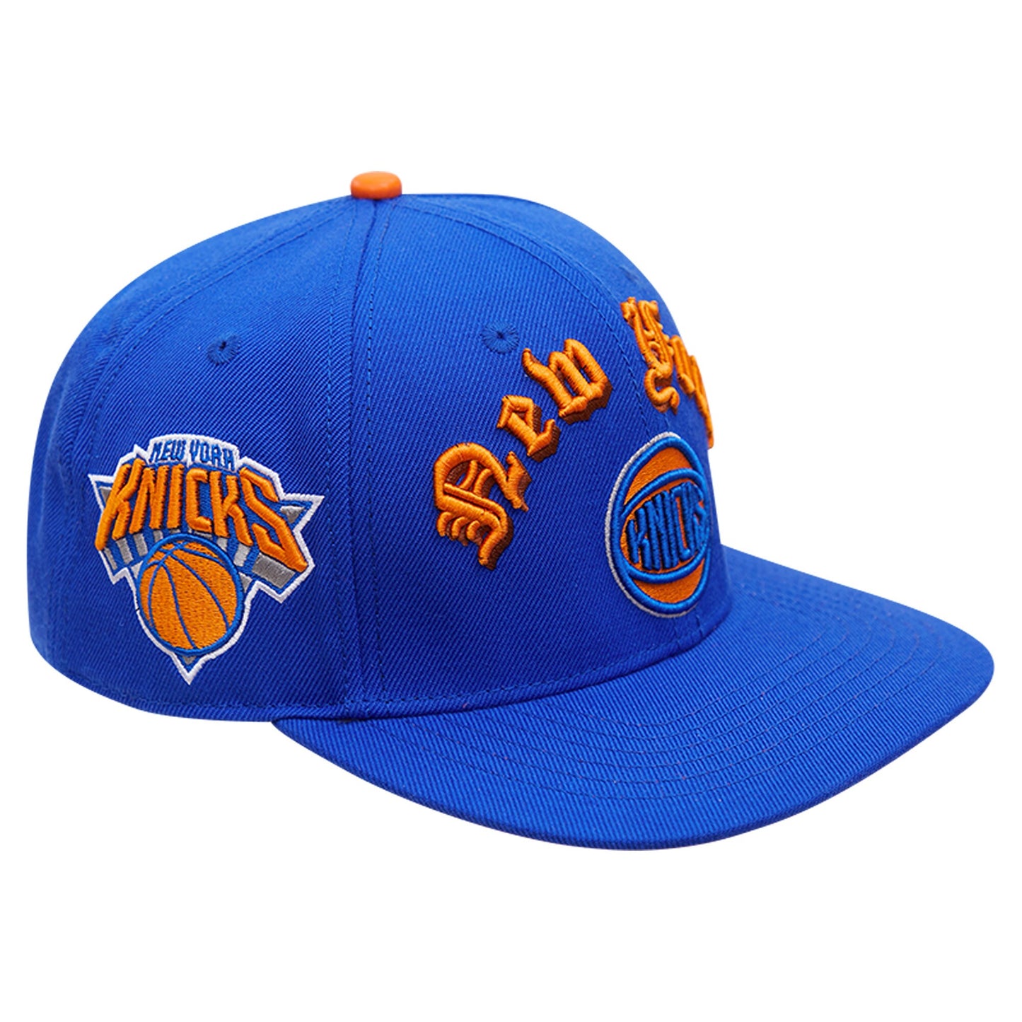 New York Knicks Pro Standard Old English Snapback Hat - Blue