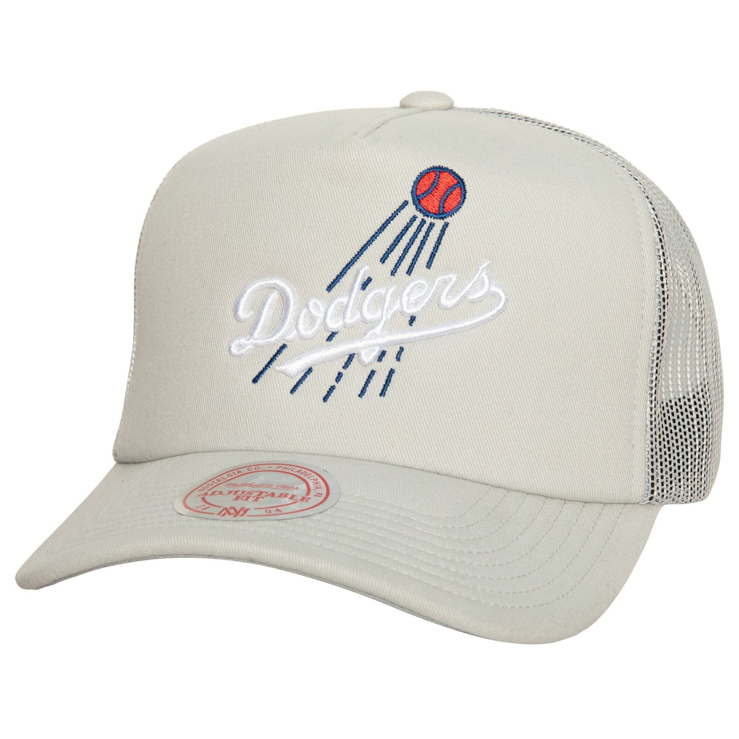 Los Angeles Dodgers Mitchell & Ness Curveball Trucker Snapback Hat - Gray