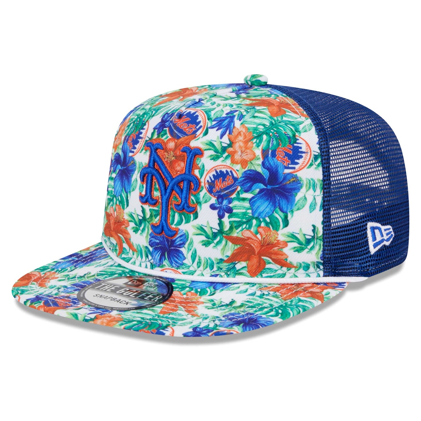 New York Mets New Era Tropic Floral Golfer Lightly Structured Snapback Hat