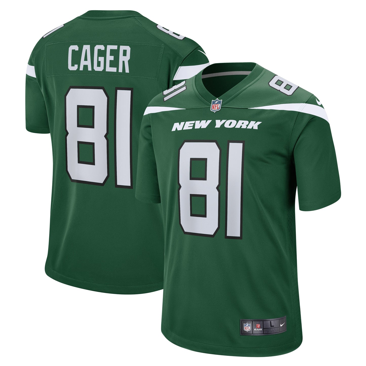 Lawrence Cager New York Jets Nike Team Game Player Jersey - Gotham Green